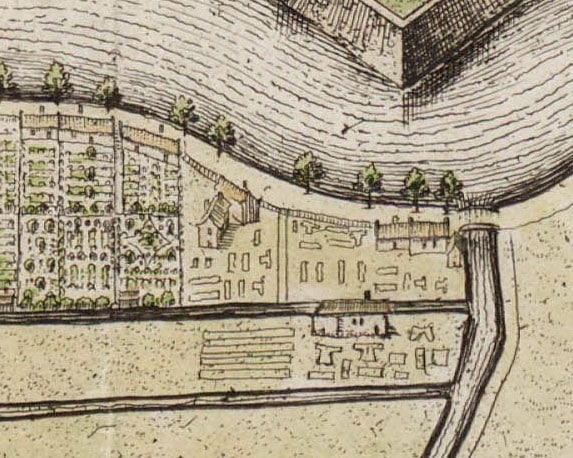 1649 Kaart Alkmaar Joan Blaeu detail blekerij