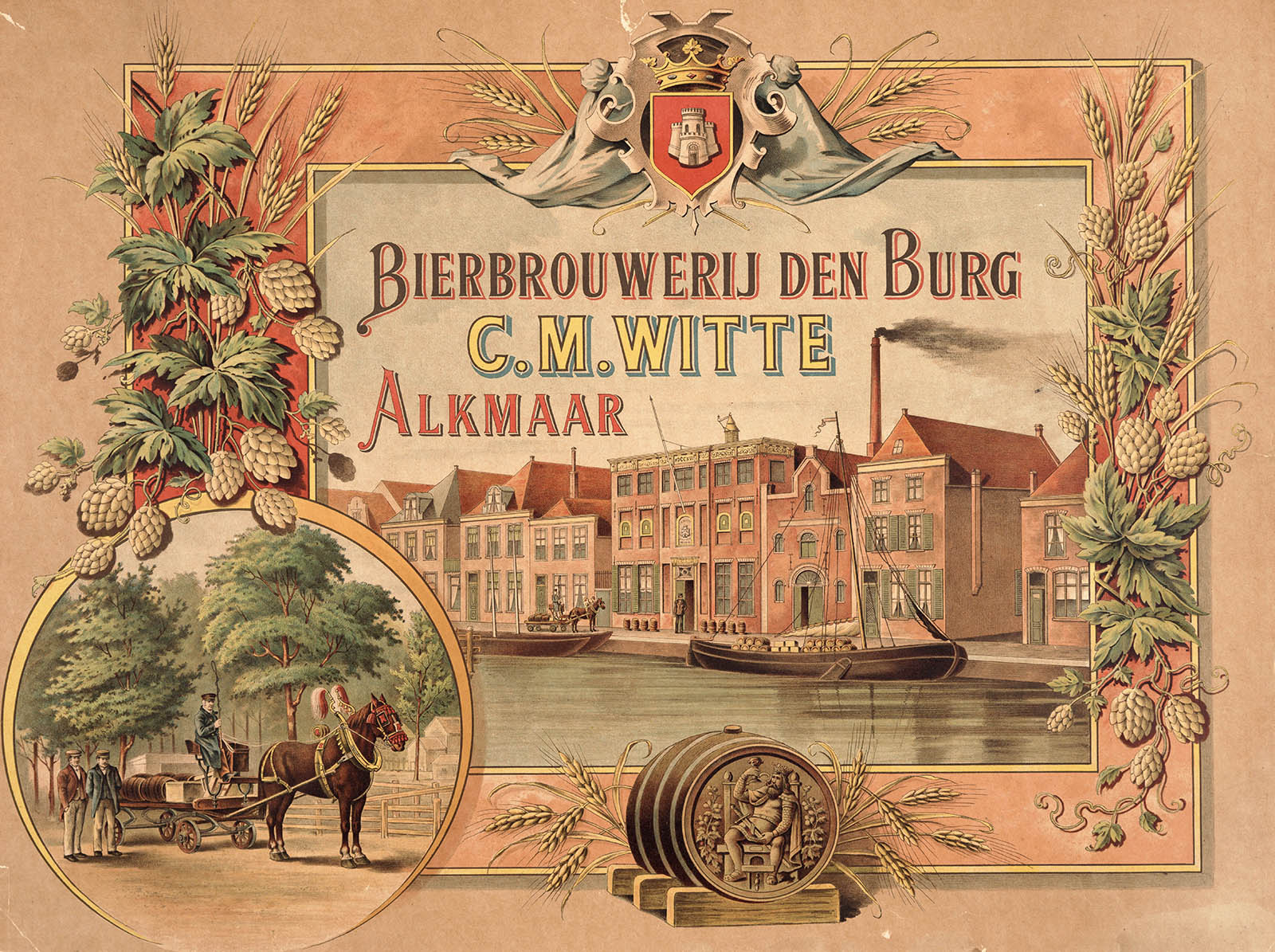 Een reclameposter uit 1890 collectie van Regionaal Archief Alkmaar